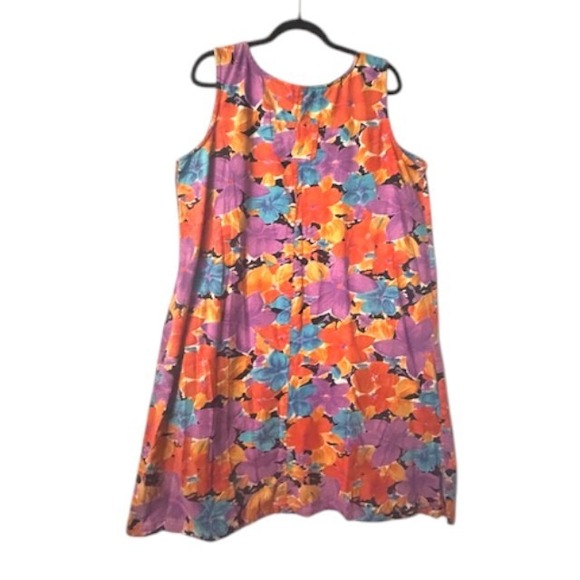 Daffodil By Loungees Tropical‎ Floral Dress XL Sleeveless Orange Vacation Resort - Picture 12 of 16